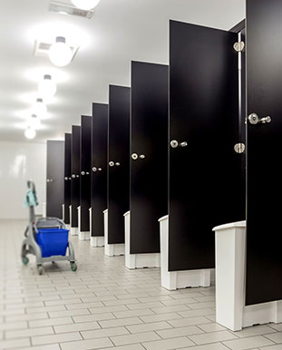 Bathroom partition fitting
