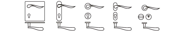 door handle lock set