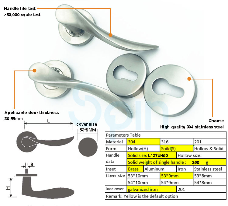  luxury door handles with lock