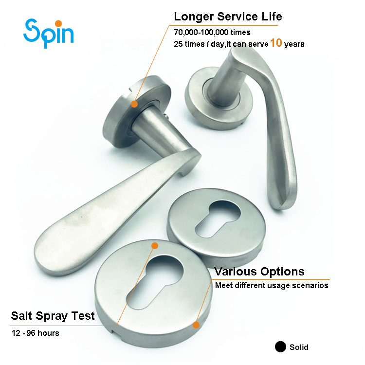Swing door handle lock set hotel bathroom tubular lever door handle door lock