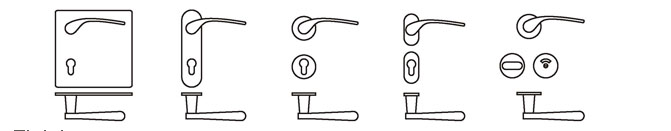 hotel tubular lever door lock