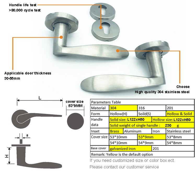 wooden door mortise lock lever handle