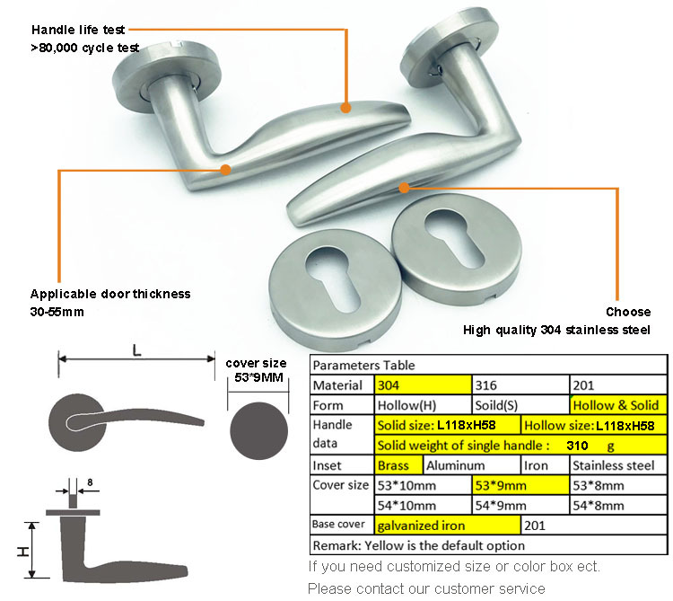 door handle lock with cylinder