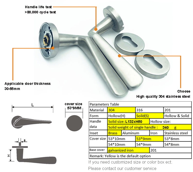 swing glass door lock set with cylinder and handle