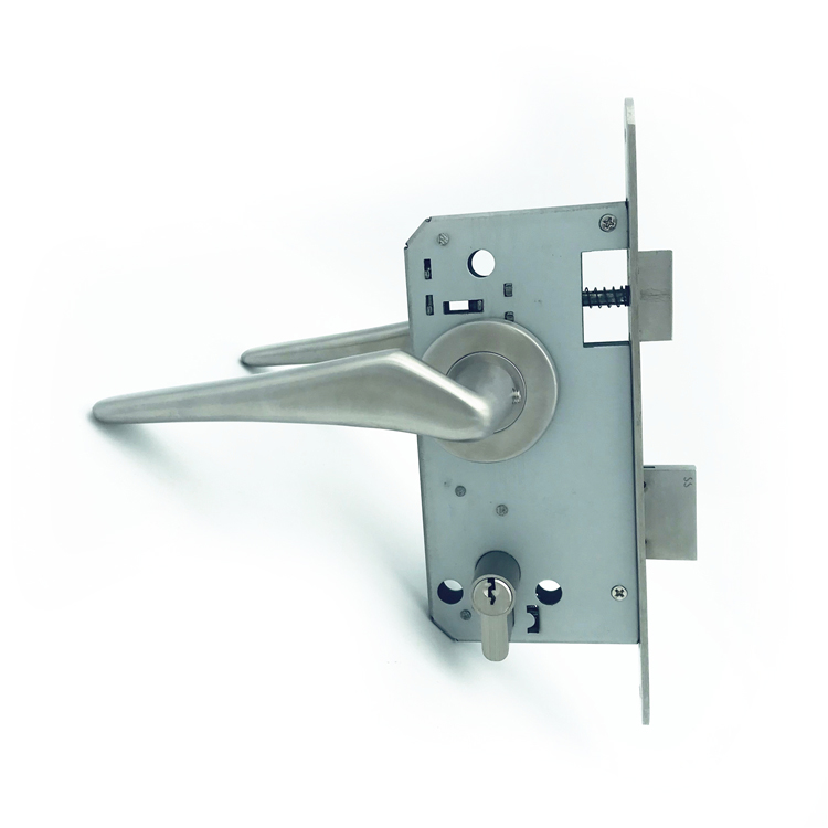 American standard frameless swing glass black door lock set with cylinder and handle