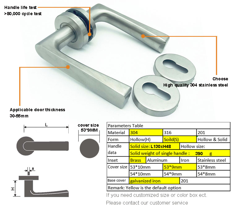 door handle with lock us standard