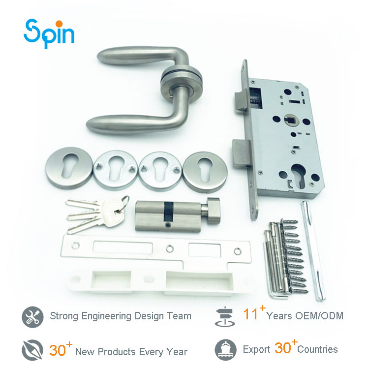 Safety fir anti theft and securit 70mm backset latch and uganda entrance internal lever door handle locks