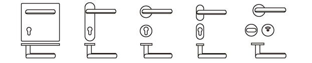 door handle door handle lock square channel privac