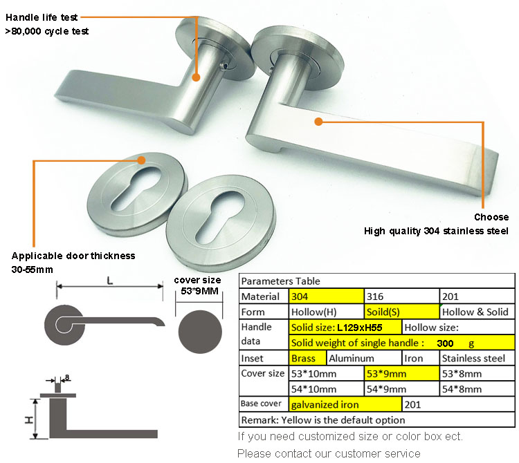 adjustable door lock handle