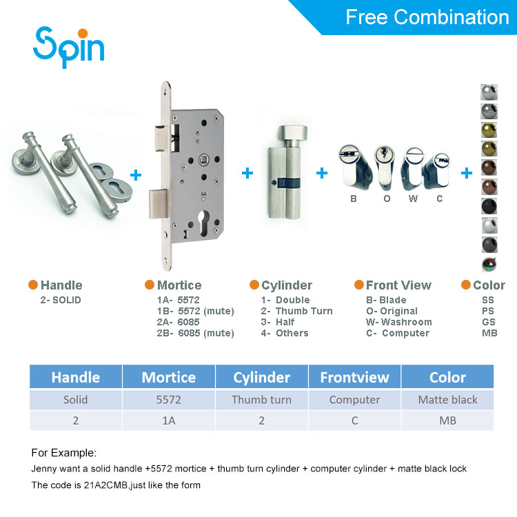 Saudi Arabia mortise square door pull handle lock handle set freezer door locks handle for cold room