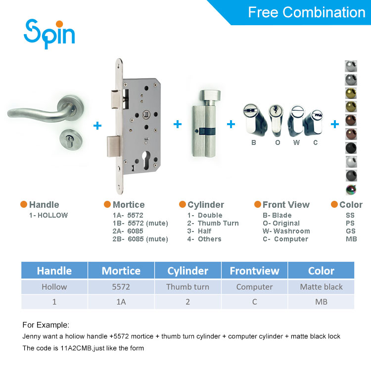 03094 truck handle knob privacy polished chrome stainless steel round door locks set with cylinder and handle