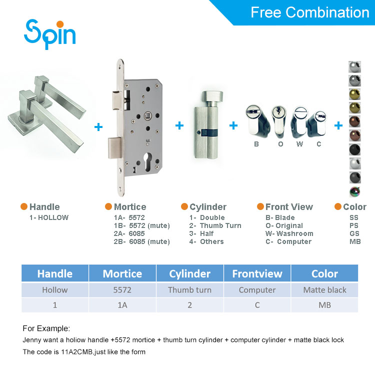 Caravan bedroom cabinet mortise tubular latch entrance door handle lever lock sliding glass front door lock set