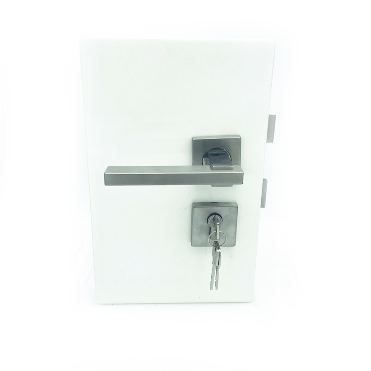 Home portable door lock security safety travel hotel dead bolt rv stainless steel square door lock set with keys