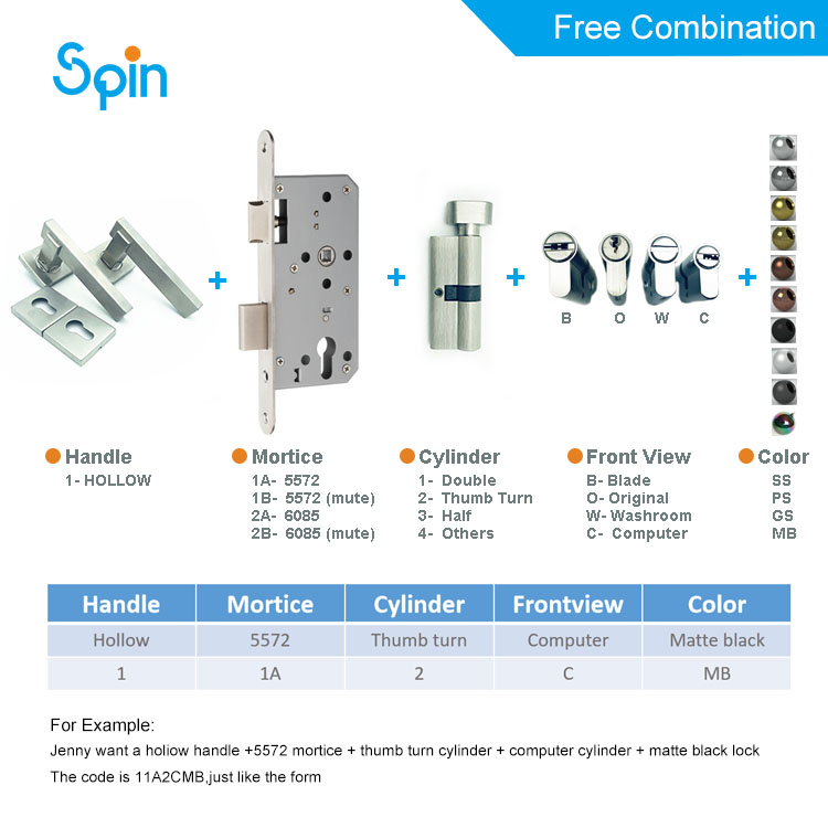 Home portable door lock security safety travel hotel dead bolt rv stainless steel square door lock set with keys