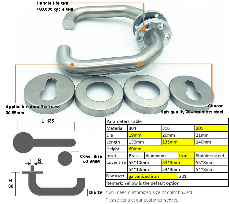 swing glass door lock set with cylinder and handle