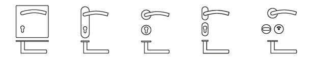 swing tempered handle locks for glass doors