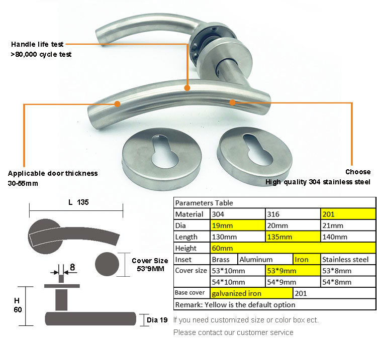 tubular latch entrance door handle lever lock