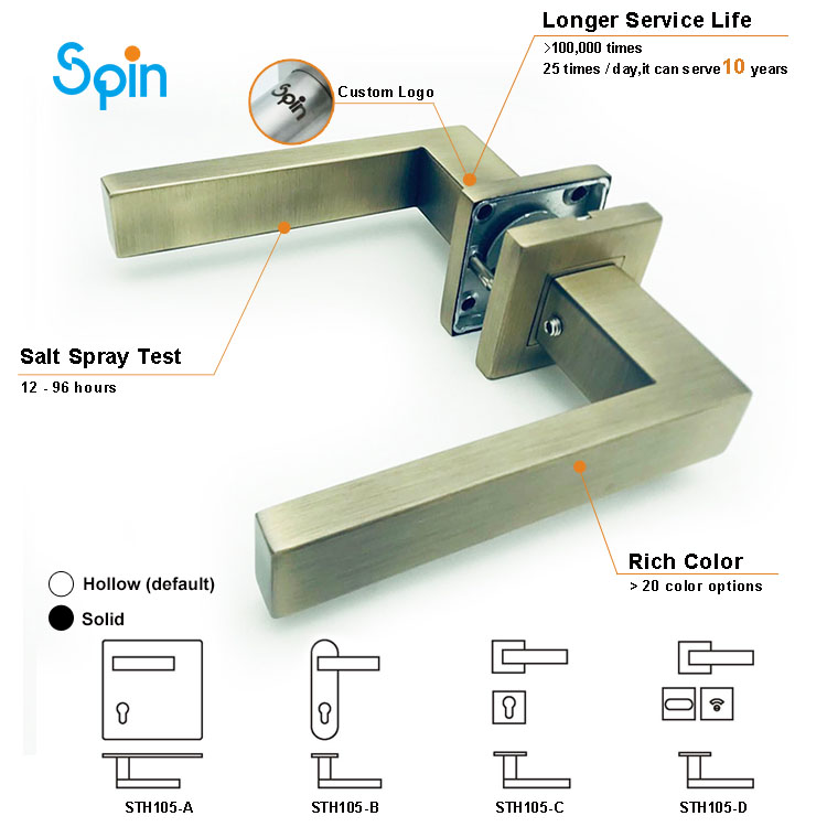 Room glass door pull handle back to back towel bar antique digital matt black zinc alloy lever door handle lock set for door