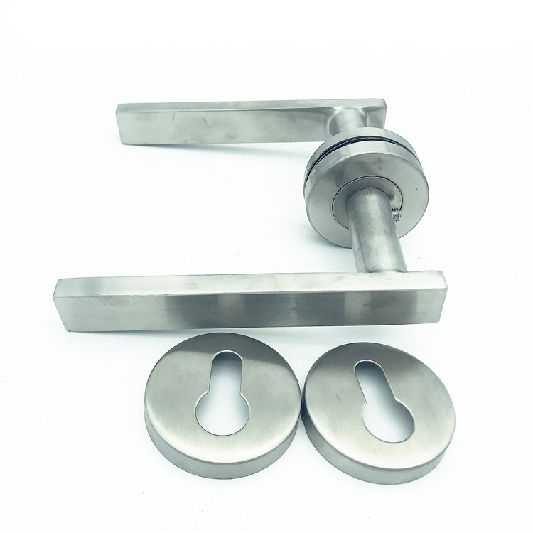 Stainless steel cabinet handle kitchen door knobs bathroom privacy keyless door handle lever lock freezer gold bronze lever door handle