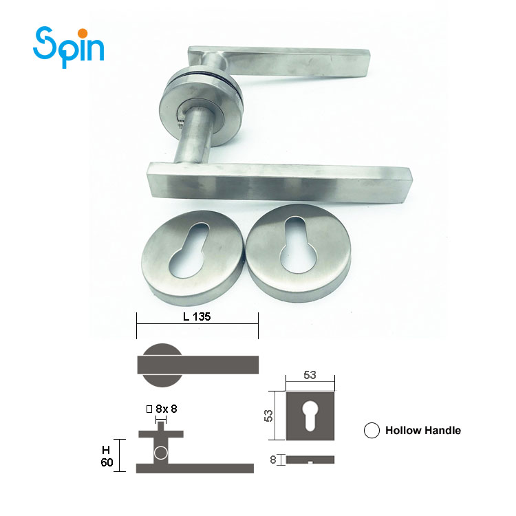 Stainless steel cabinet handle kitchen door knobs bathroom privacy keyless door handle lever lock freezer gold bronze lever door handle