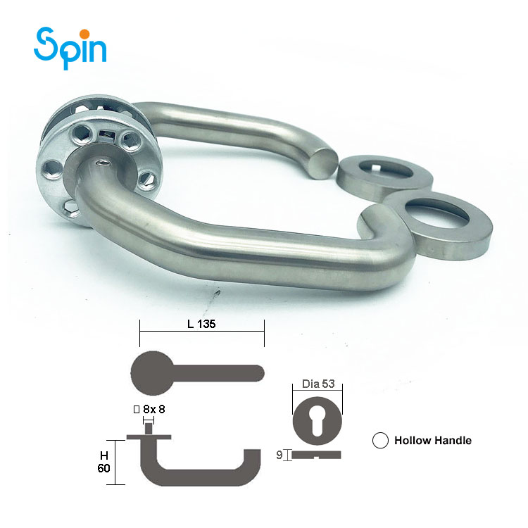 Design privacy door handle lock stainless steel modern entrance door pull fancy interior lever wooden door handles
