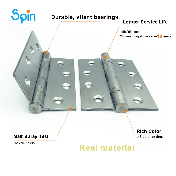 4*4*3mm thickness 2BB 4BB Wooden hinges Door Butt Brass Bronze Stainless Steel door flat hinge