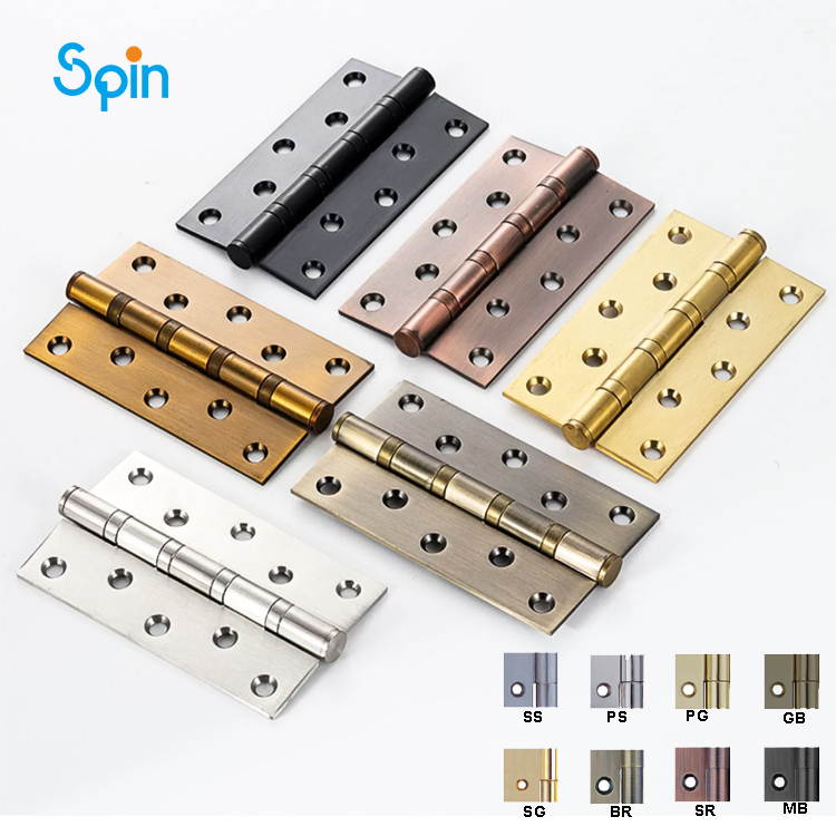 4*4*3mm thickness 2BB 4BB Wooden hinges Door Butt Brass Bronze Stainless Steel door flat hinge