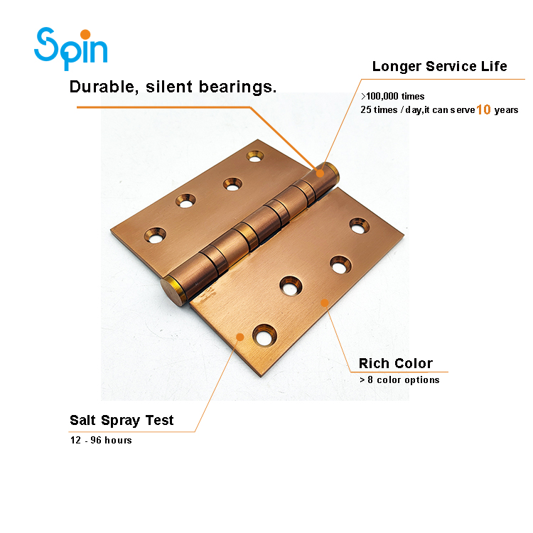 4*4*3mm thickness 2BB 4BB Wooden hinges Door Butt Brass Stainless Steel door flat hinge