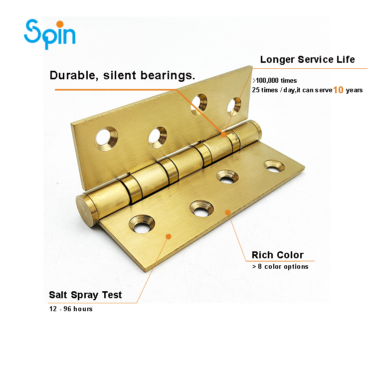 4*3*3mm thickness 2BB 4BB Wooden hinges Door Butt Brass Bronze Stainless Steel door flat hinge