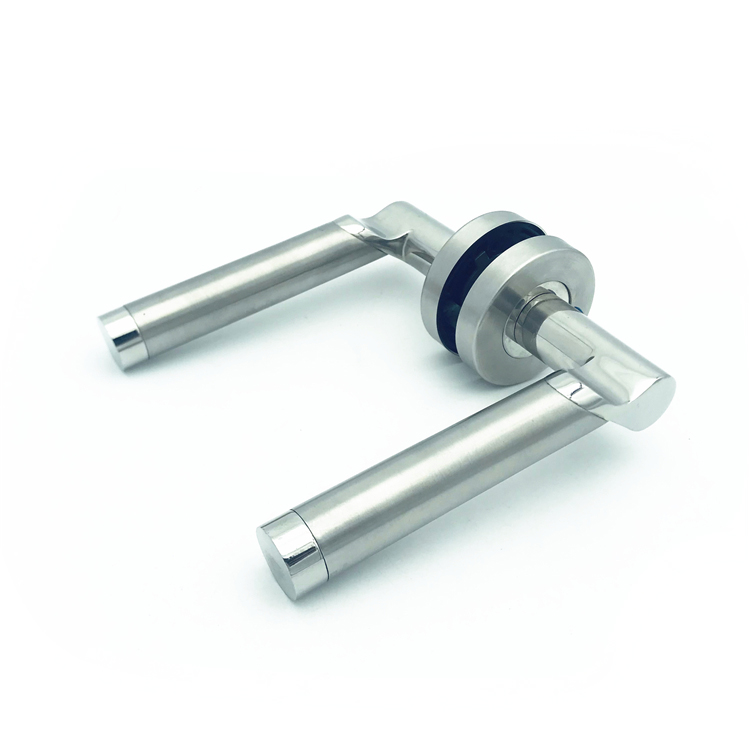 219Glass door back to back towel bar pull handle exterior passage barn door handles turkey swing cylinder handle frameless glass door lock