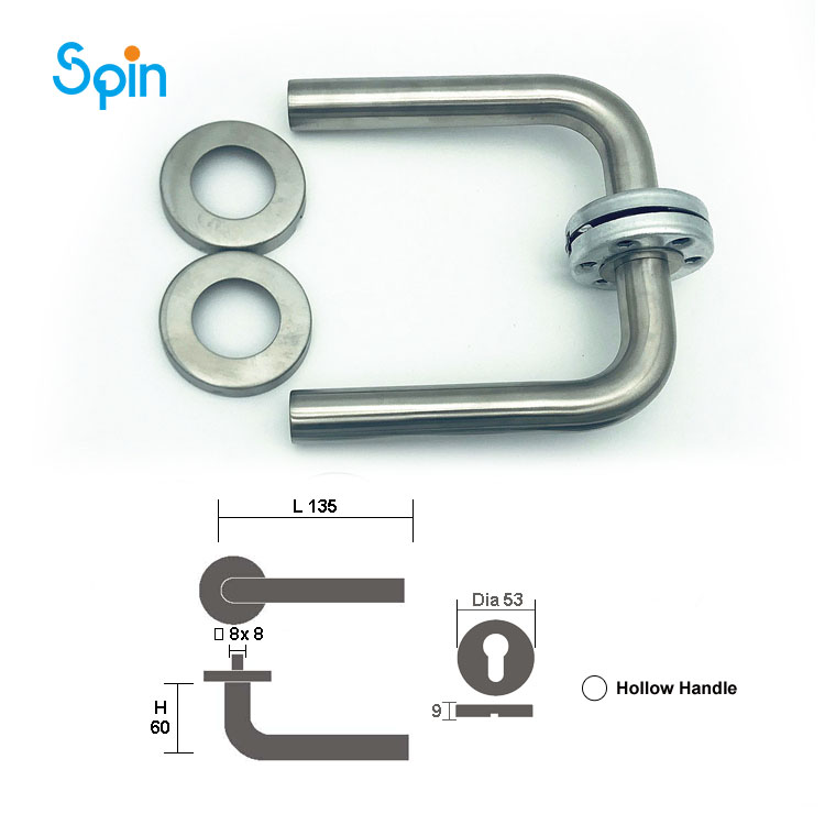 STH001 luxury interior 304 stainless steel window & door lever handle