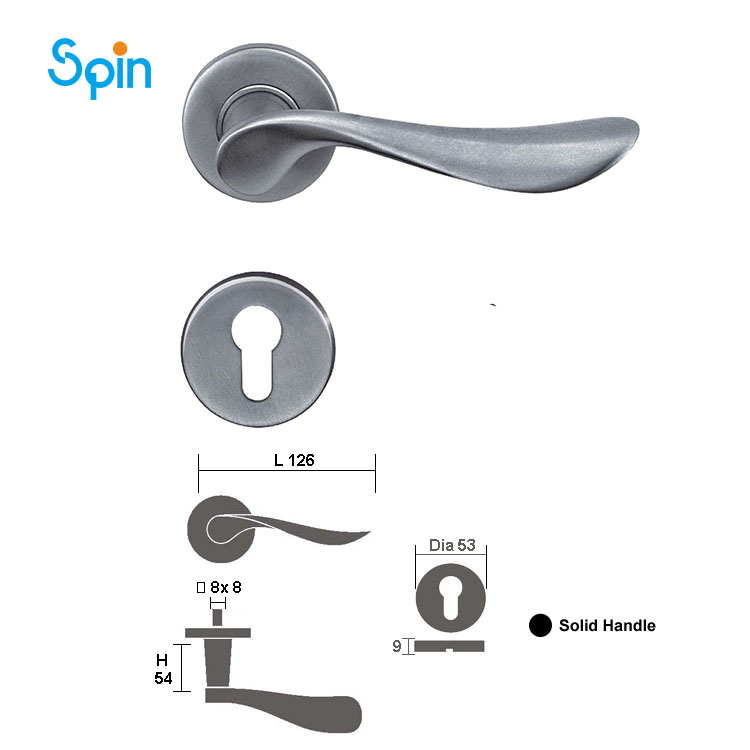 STH003 luxury interior 304 stainless steel window & door lever handle