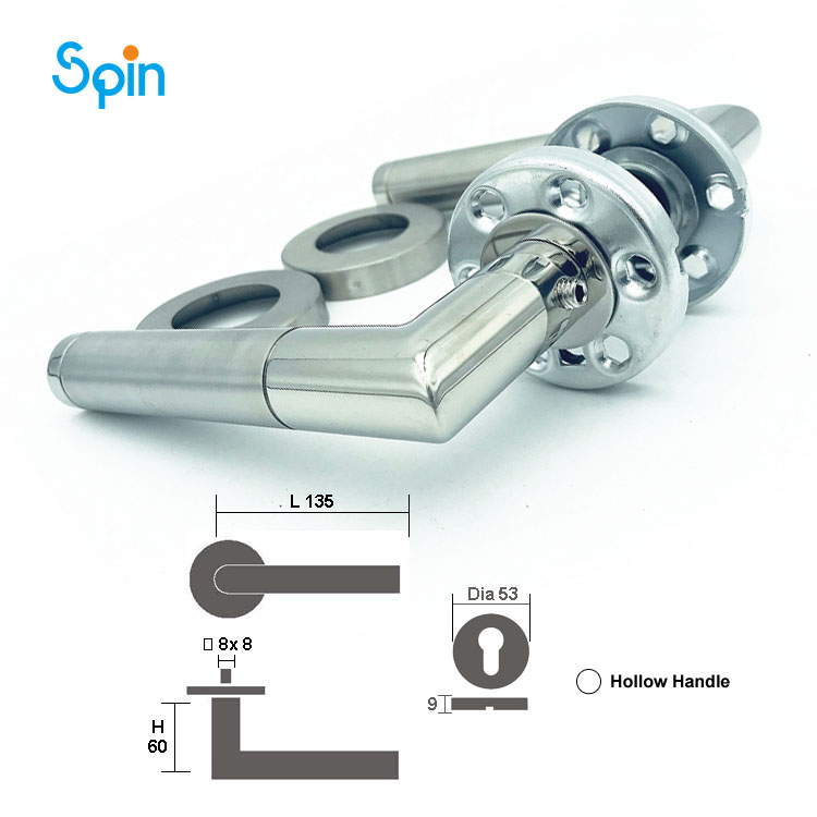 STH005 luxury interior 304 stainless steel window & door lever handle