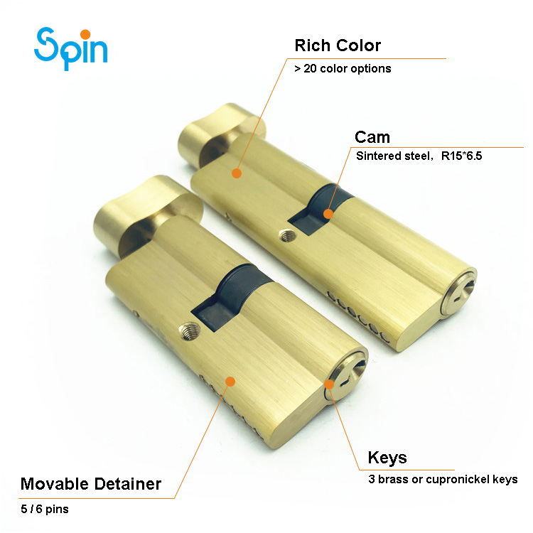 Mortise Door Lock Brass Key Cylinder