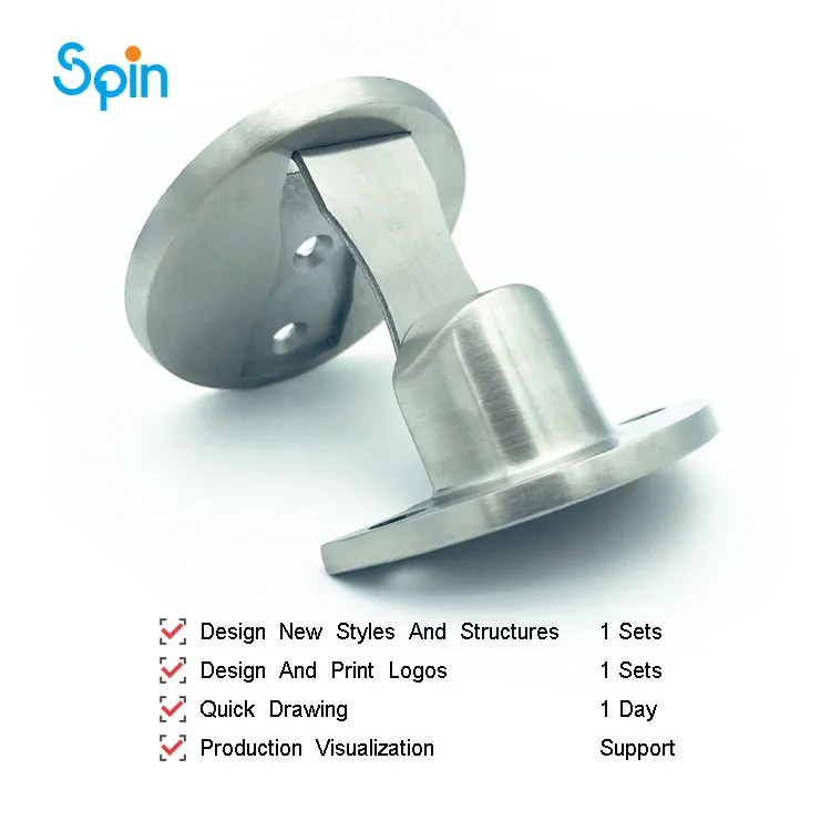 SDS14 transparent door window accessories hardware heavy duty holder silicone doors stop
