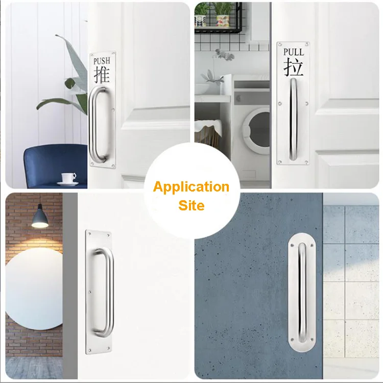 SPH23 Pull Push Handle Door Foshan Factory Low Price Door Push Plate Pull Handle on Plate