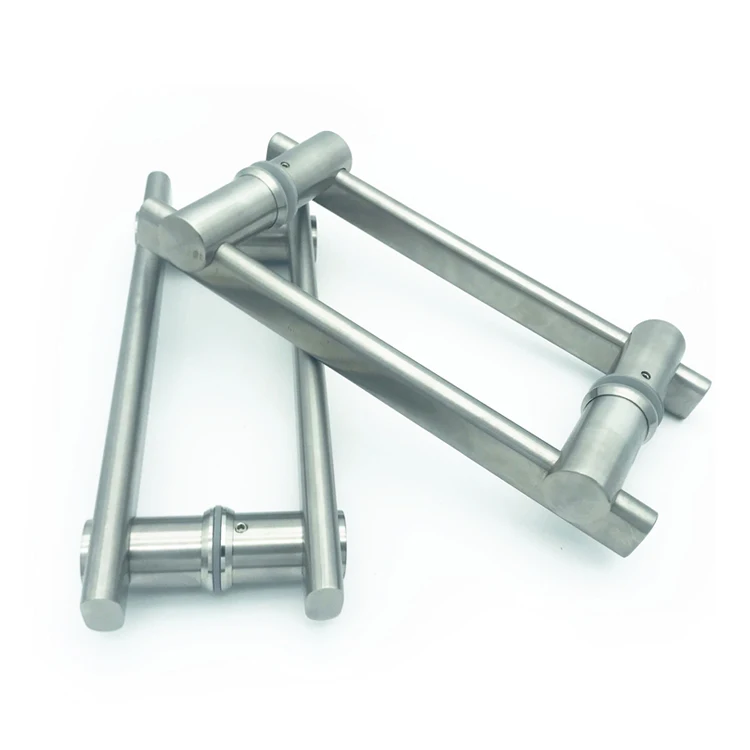 SPH27 Design Square Stainless Steel Bathroom Single Building Bathroom Glass Door Handle Pull Handles