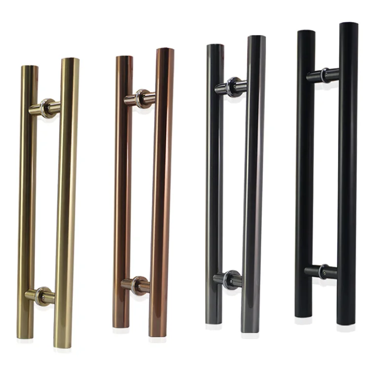 SPH31 Hot Sale Glass Door Pulls Handles Square H Type 304 Double Side Glass Door Pull Handle